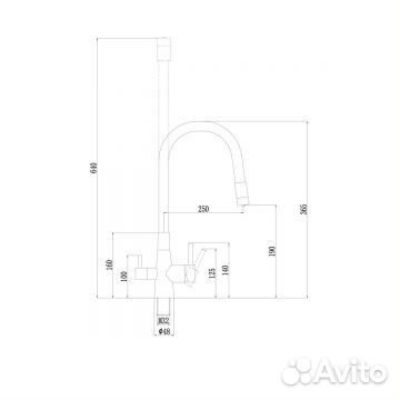 Смеситель для кухни под фильтр Fmark FS1062-H12 черный