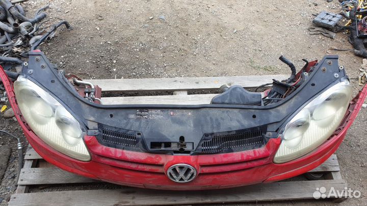 Ноускат Фольксваген Гольф 5, Фары. Бампер