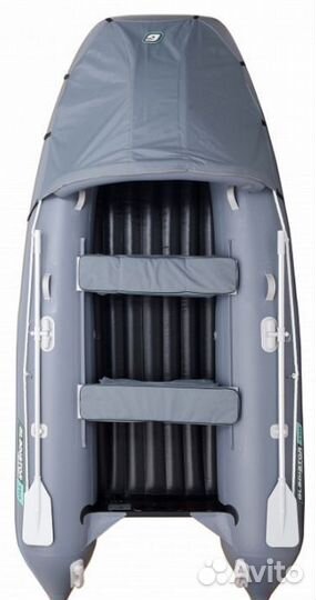 Надувная лодка gladiator E350PRO темно-серая