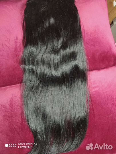 Натуральные волосы 65 см+работа