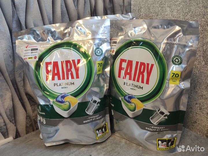 Fairy Platinum капсулы для посуд машин 70 шт