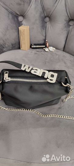 Alexander wang сумка со стразами чёрная