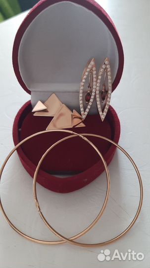 Серьги золото