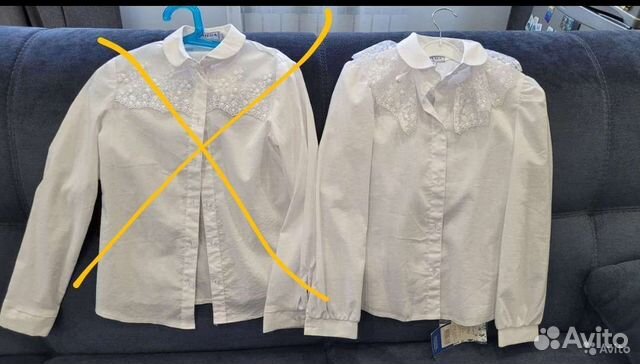 Блузка белая для девочек 140