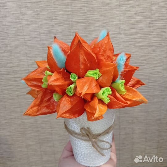 Поделка осенняя гриб боровичок, осенний букет