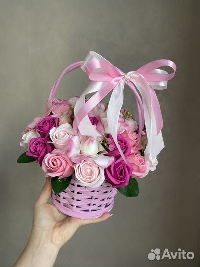 Букет из мыльных цветов, мыльные розы