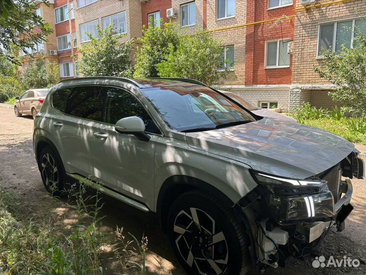 Hyundai Santa Fe 2.2 AMT, 2021, битый, 106 000 км