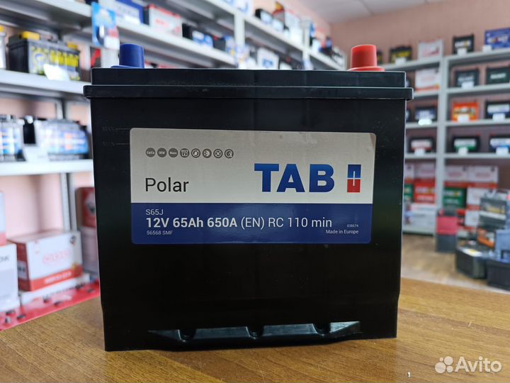 Аккумулятор 65 Ач Tab на Hyundai Kia Toyota Mazda