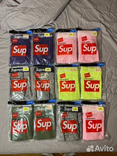 Трусы боксеры Supreme Hanes Оригинал