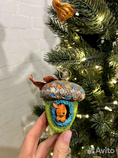 Елочные игрушки из папье-маше