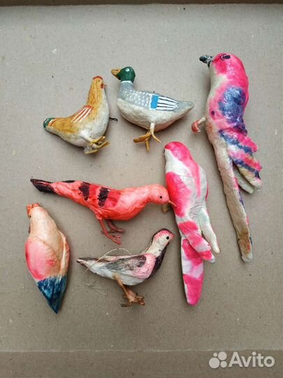 Ватные елочные игрушки СССР