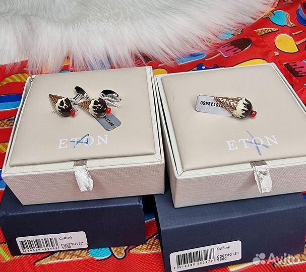 Брошь на лацкан пиджака и запонки Eton Оригинал