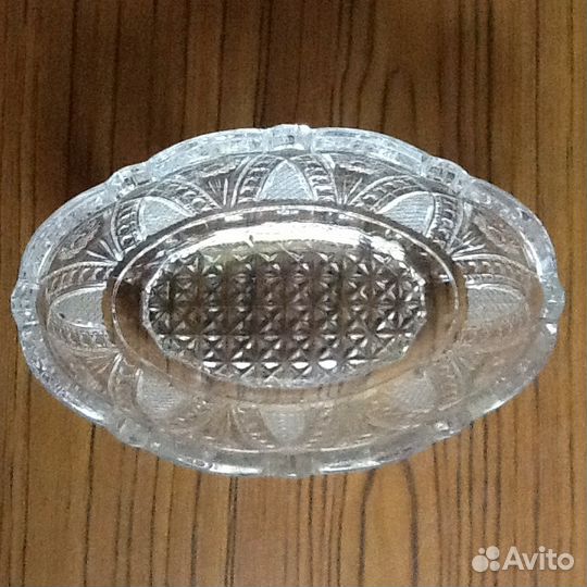 Вазочка-конфетница, хрусталь СССР, прошлый век