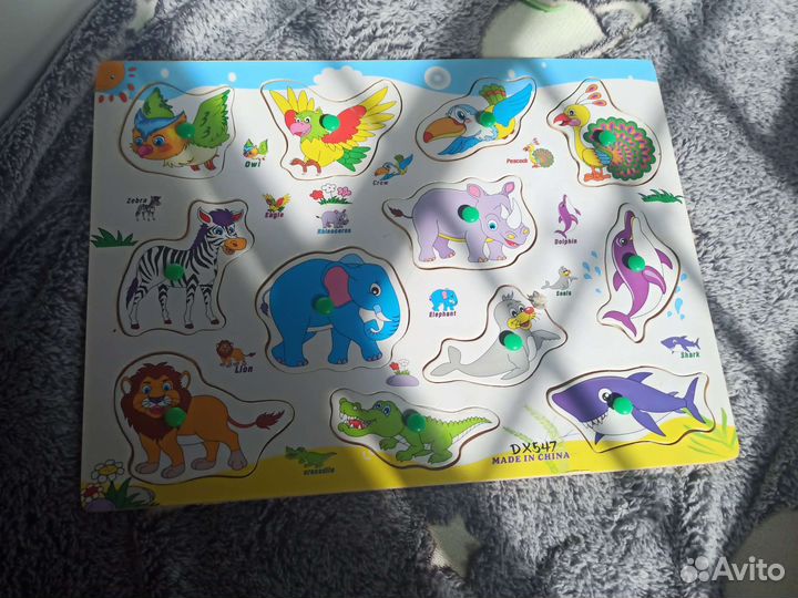 Развивающие деревянные игрушки сортер пазл