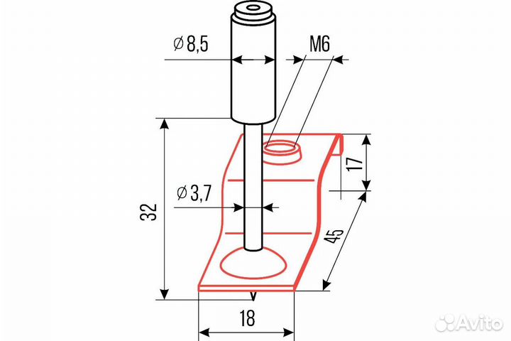 Крепёж с патроном lixie SPD32R-PM6