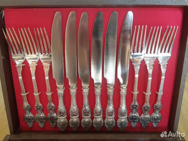 Мельхиоровый столовый набор 