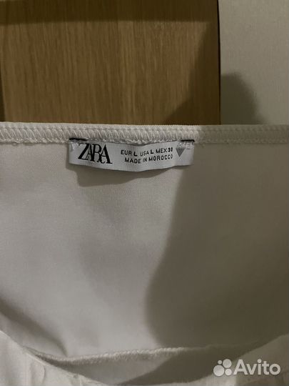 Блуза zara с пышными рукавами