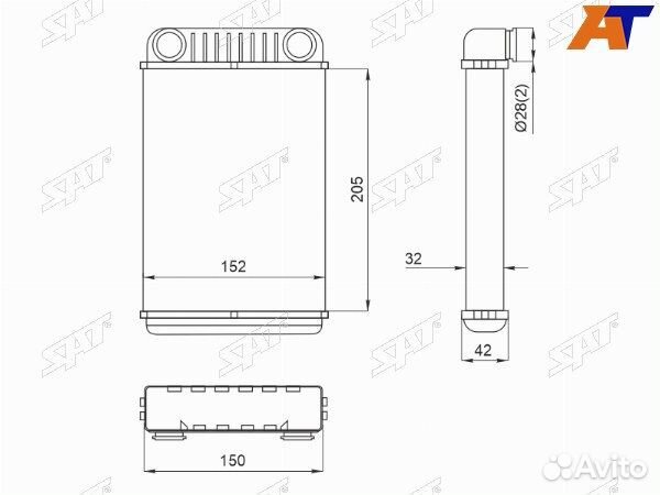 Радиатор отопителя салона chevrolet aveo 11, chevrolet aveo 11-15, chevrolet cobalt 13, opel mokka 1