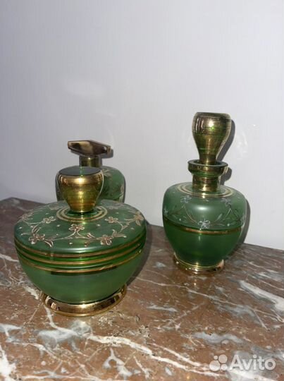 Старинный набор флаконов гдр