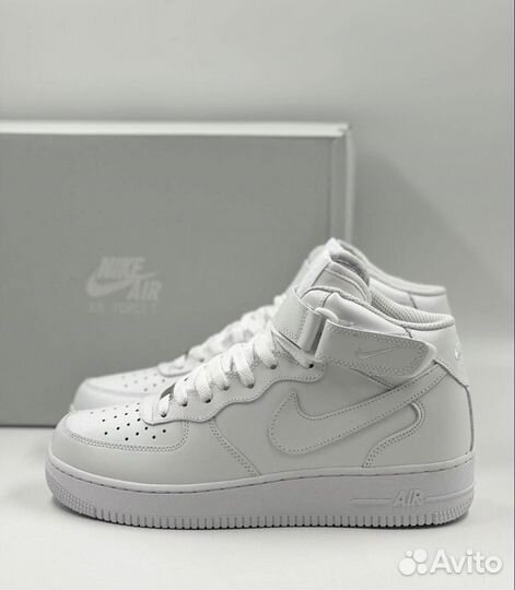 Белые Nike Air Force 1 High для повседневного обра