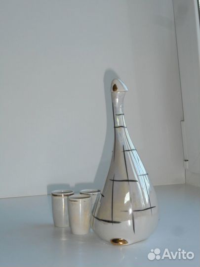 Графин с рюмками винтаж СССР,артель Прогресс 50-е