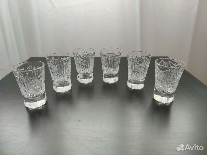 Стопки и графин хрустальные СССР
