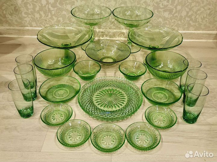 Зеленое стекло, хрусталь СССР