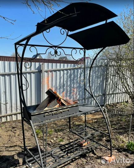 Мангал с печкой