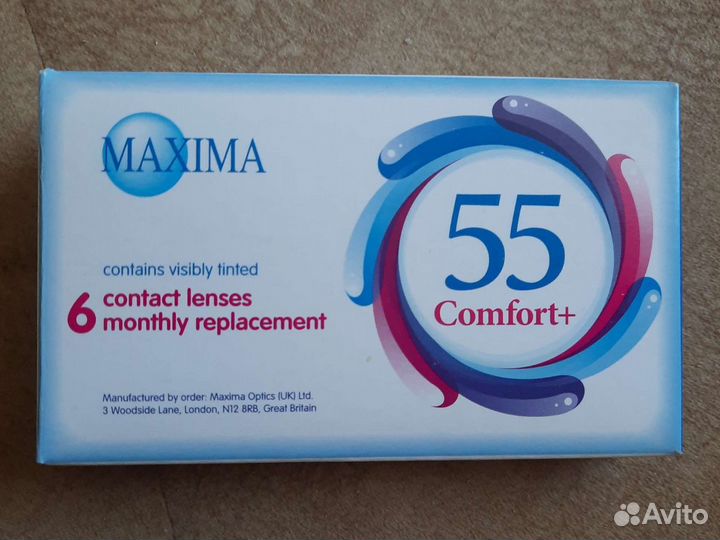 Линзы контактные maxima 55 Comfort +