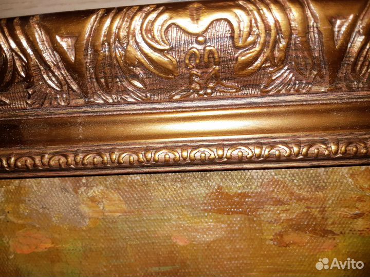 Картина маслом старинная.антиквариат