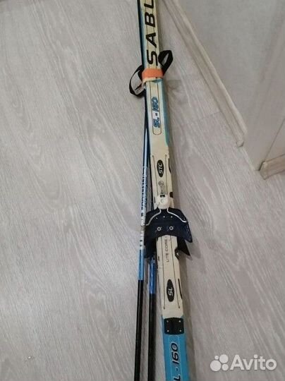 Беговые лыжи с палками пластик детские