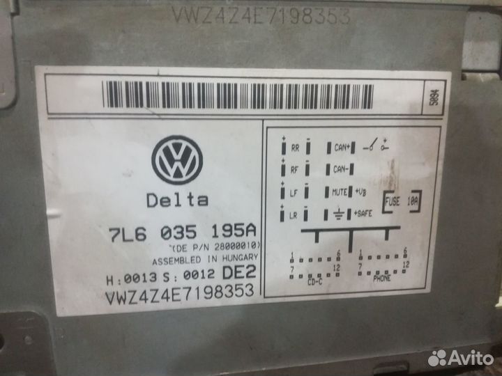 Магнитола штатная Фольцваген Туарег 7L