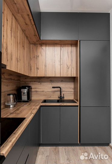 Угловая кухня с мдф фасадами в Севастополе