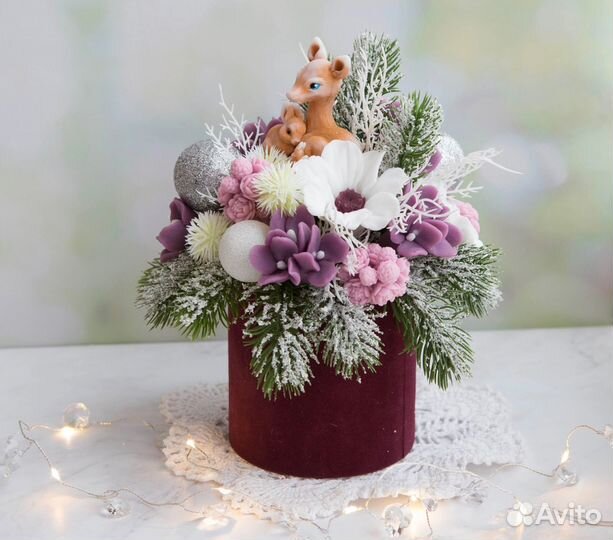 Новогодний букет из мыла