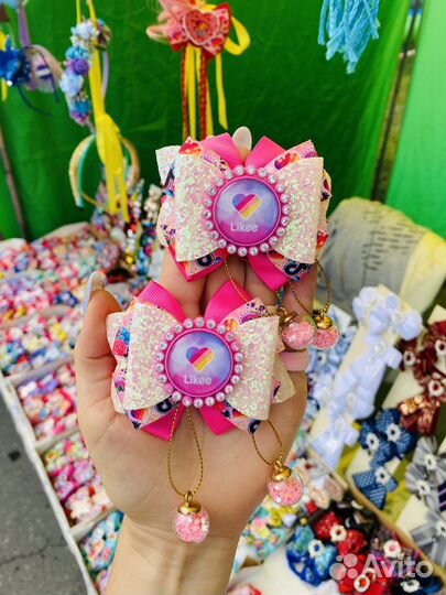 Резинки бантики для волос likee tik tok