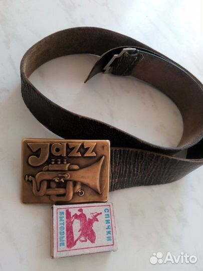 Бляха с кожанным ремнём