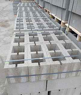 Блок стеновой двухпустотный бетонный