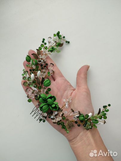 Цветочный ободок, венок, гребень для волос