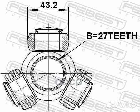 Трипоид 27X43.2 toyota RAV4 05- 0116MCV30 Febest