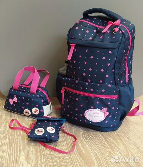 Ранец рюкзак школьный новый для девочки + сумочки