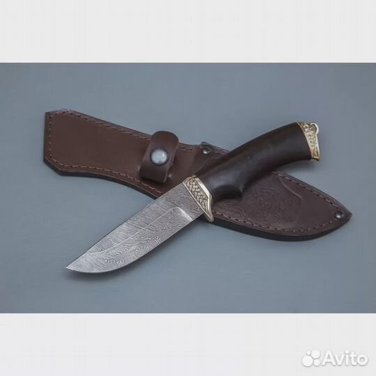 Нож Ворсма Егерь охотничий, дамасская сталь