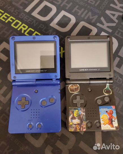 Gameboy advance sp + картриджи