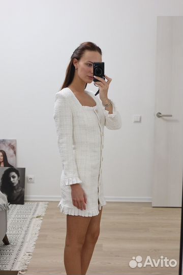 Платье твидовое xxs-xs на рост до 165