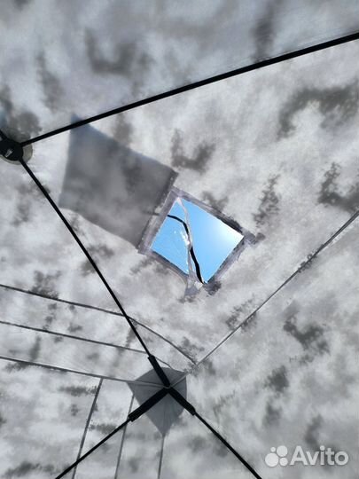 Палатка зимняя куб 360х180х180, трехслойная