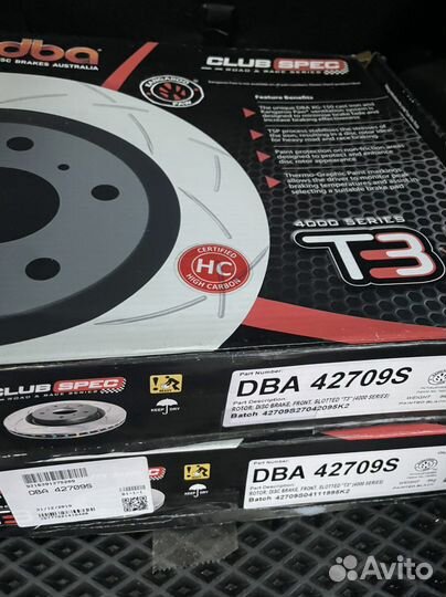 Тормозные диски dba t3 camry lexus es