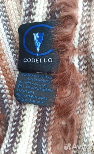 Codello шарф с натуральным мехом Германия полоска