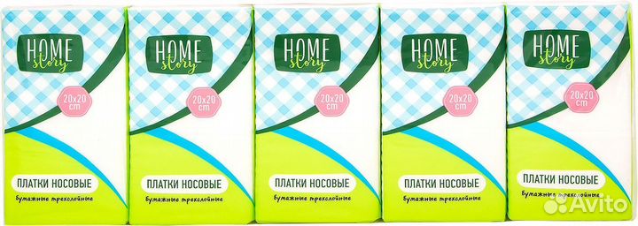 Носовые платки трехслойные 10*10шт