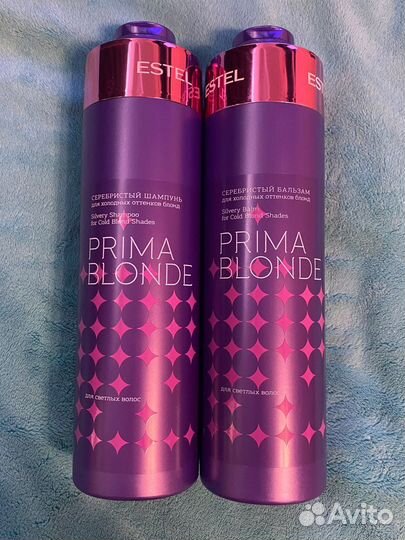 Шампунь и бальзам estel prima blond