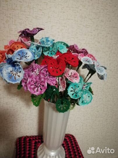 Цветы вязаные