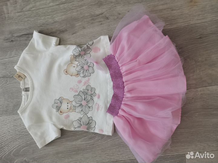 Летний костюм для новорожденной девочки, рост 74